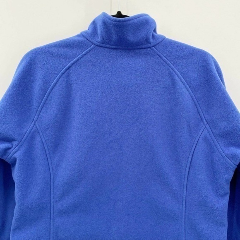 Lands End Women's Fleece Mid Weight Full Zip Jacket Blue Size M Zip Up Pockets - Picture 7 of 12